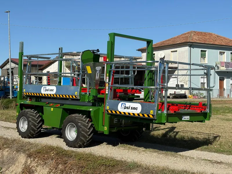 Carro raccolta frutta ABMHE Bosi — macchina semovente ibrida diesel ed elettrica